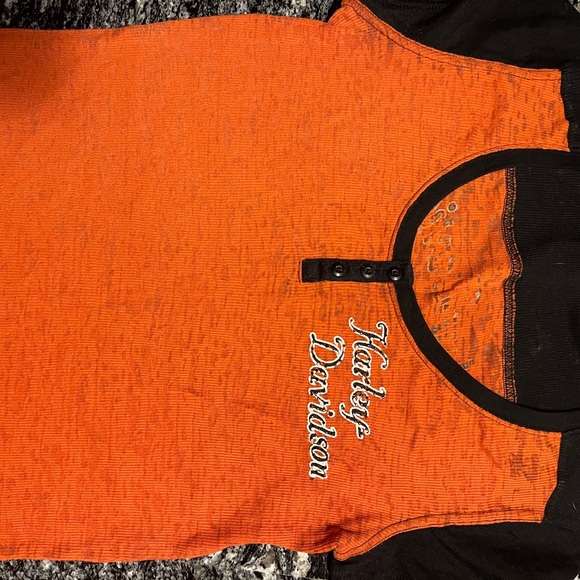 Harley-Davidson Orange and White Logo Tee Set - Picture 2 of 6